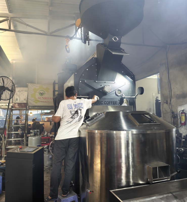 MÁY RANG CÀ PHÊ SUNROASTER 120KG BẢN TỰ ĐỘNG